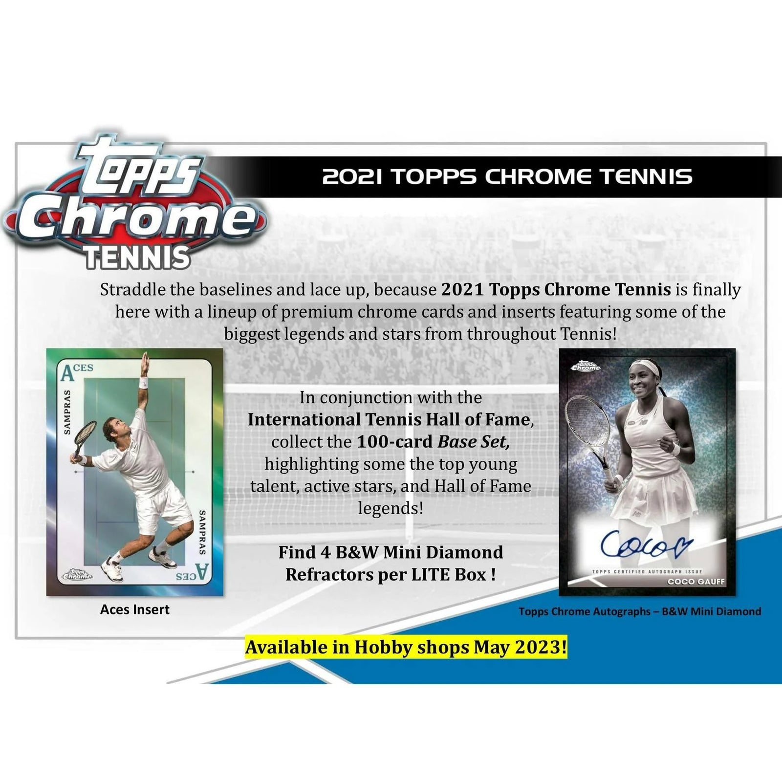 DRAFT - 2021 Topps Chrome Tennis Hobby Lite 12-Box Case | SKU BVM30PM54R