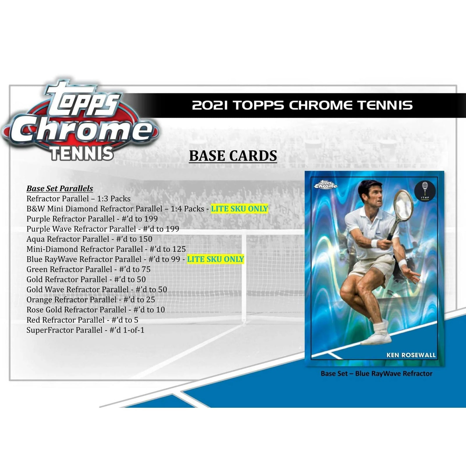 DRAFT - 2021 Topps Chrome Tennis Hobby Lite 12-Box Case | SKU BVM30PM54R