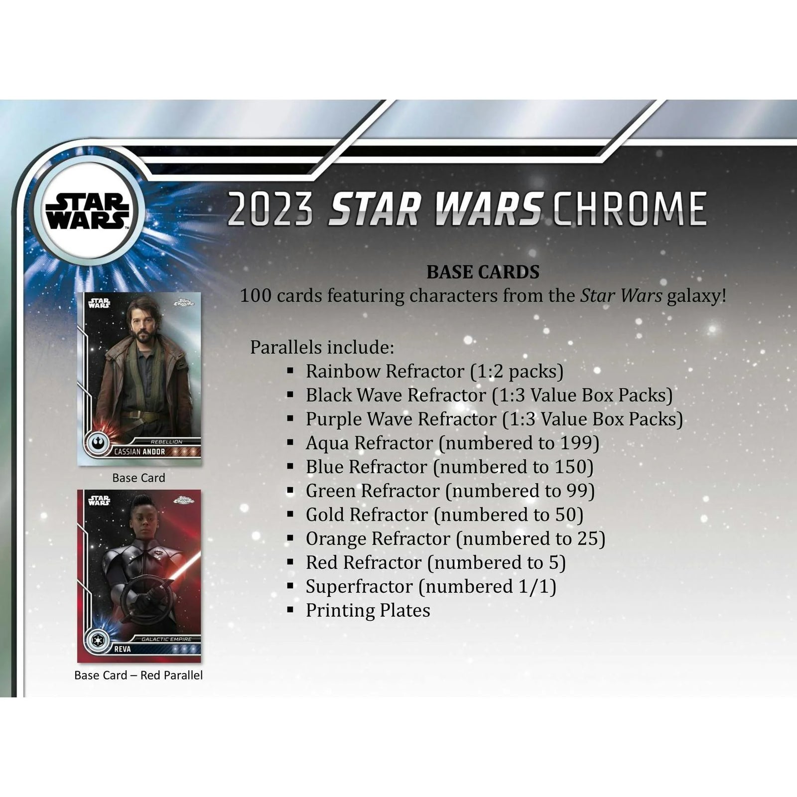 DRAFT - 2023 Topps Star Wars Chrome Blaster Box | Black Wave Parallels