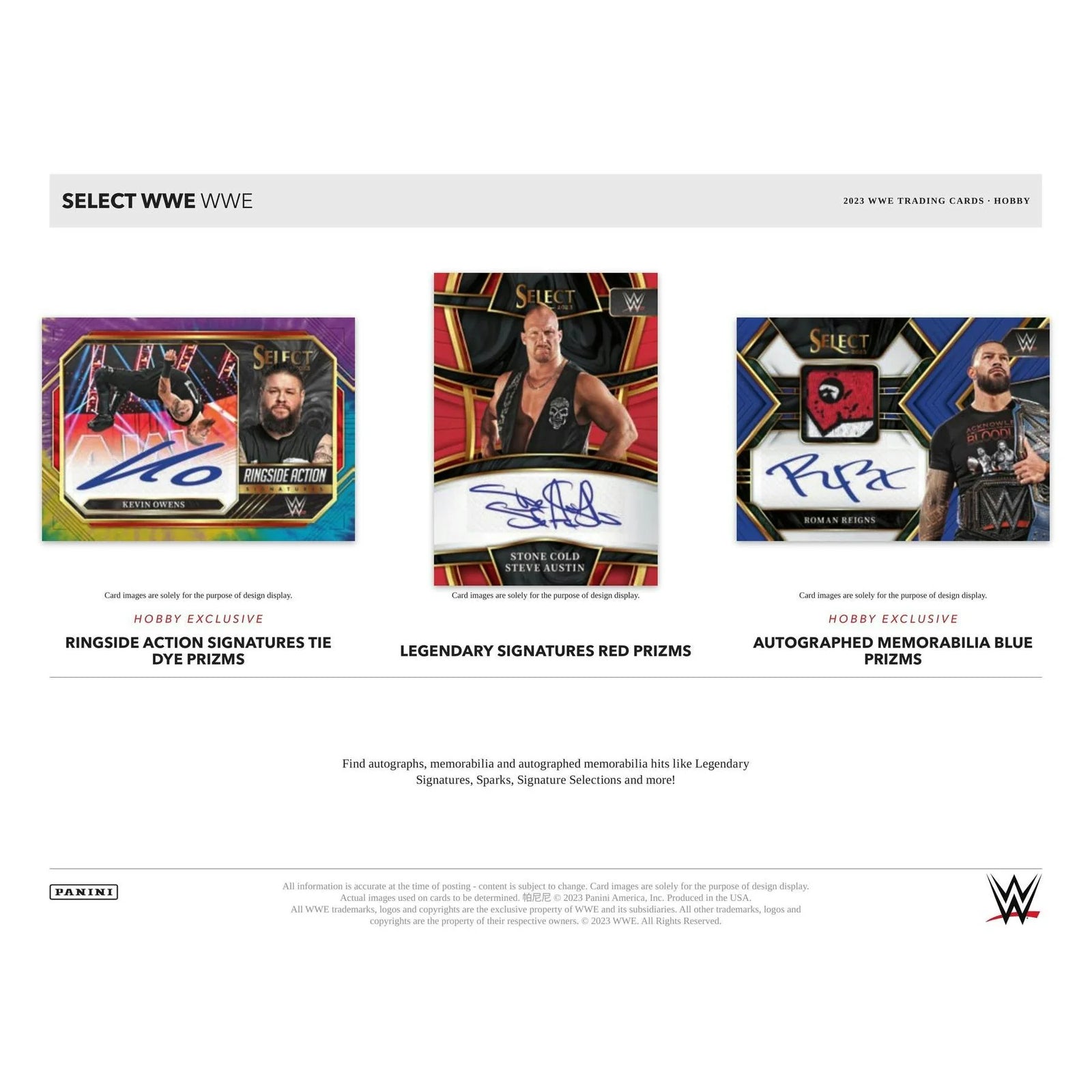 DRAFT - New 2023 Panini Select WWE Wrestling Hobby 12-Box Case