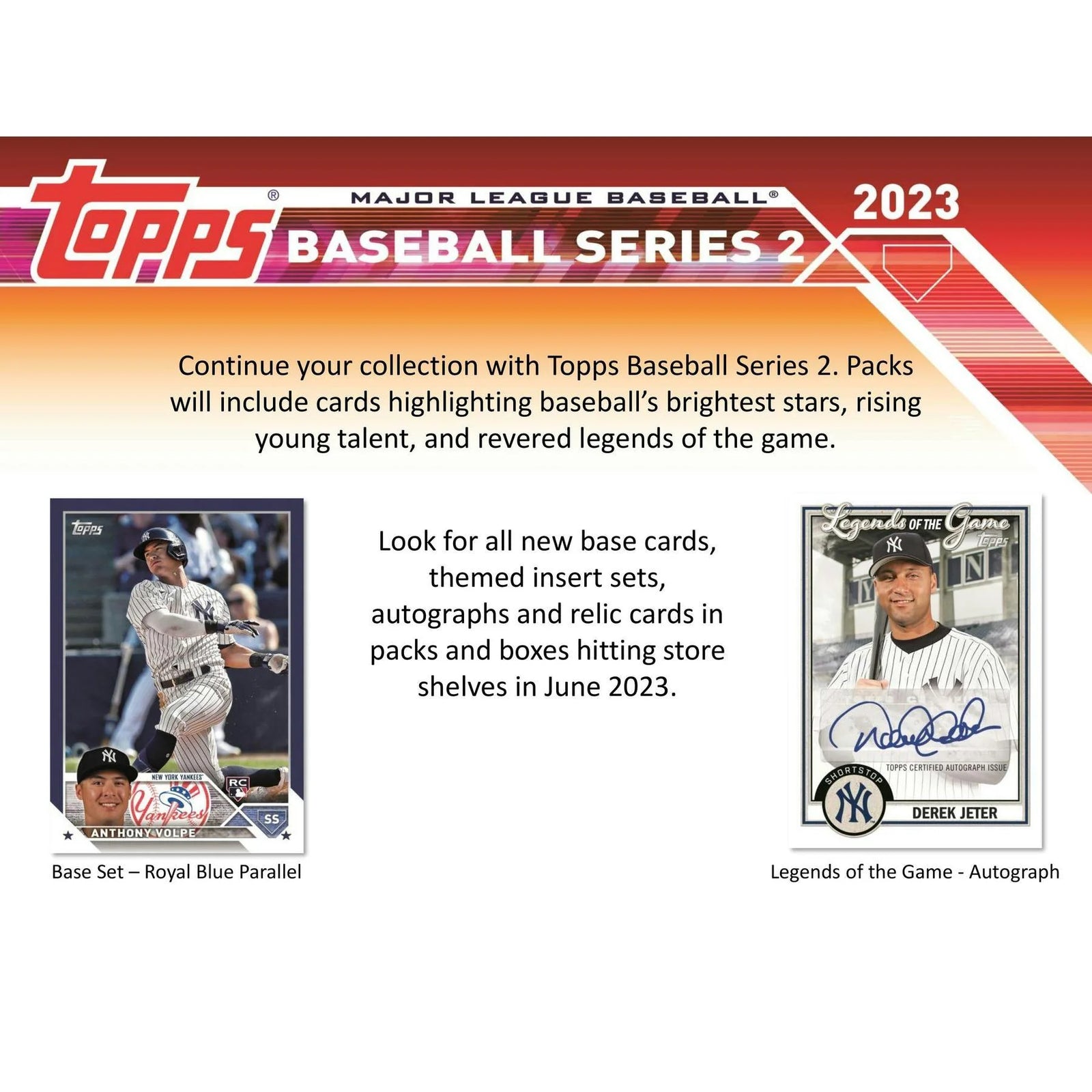 DRAFT - Just In 2023 Topps Series 2 Baseball Blaster Box (Commemorative Relic Card!)