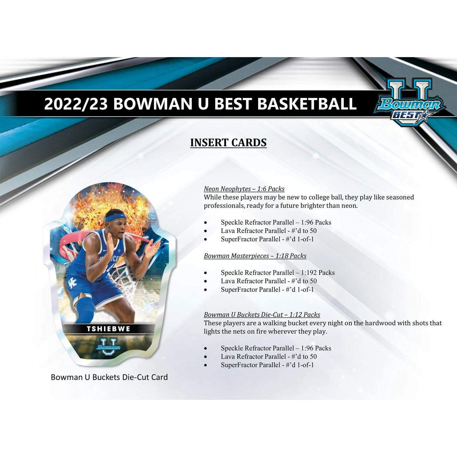 DRAFT - 2022/23 Bowman University's Best Basketball Hobby Box $324.95 $169.95 Add to Cart