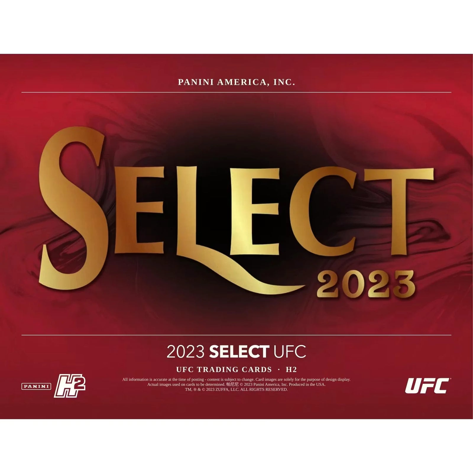 2023 Panini Select UFC H2 Hobby Hybrid 20-Box Case (Ships Sealed Only)