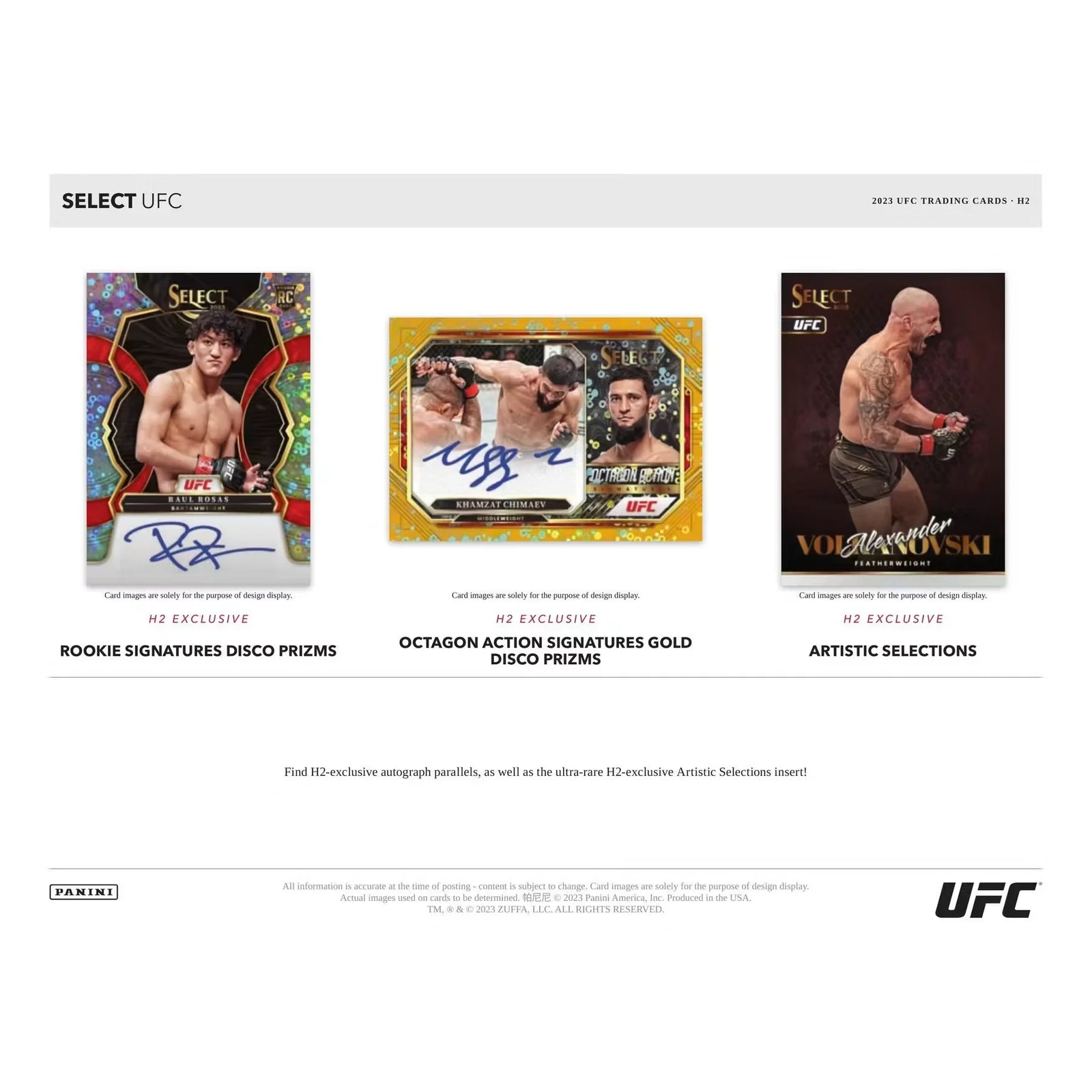 2023 Panini Select UFC H2 Hobby Hybrid 20-Box Case (Ships Sealed Only)