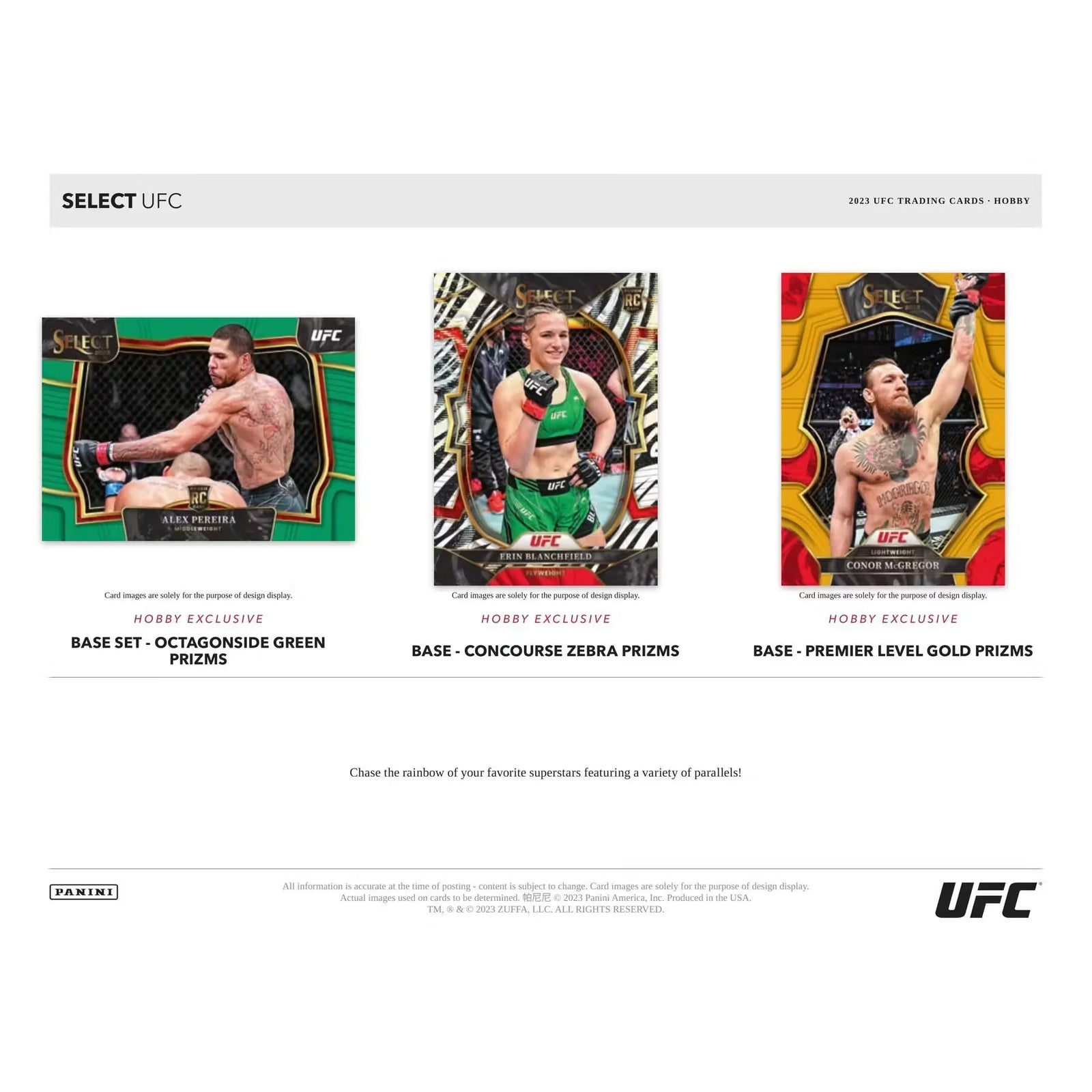 2023 Panini Select UFC Hobby 12-Box Case (Ships Sealed Only)
