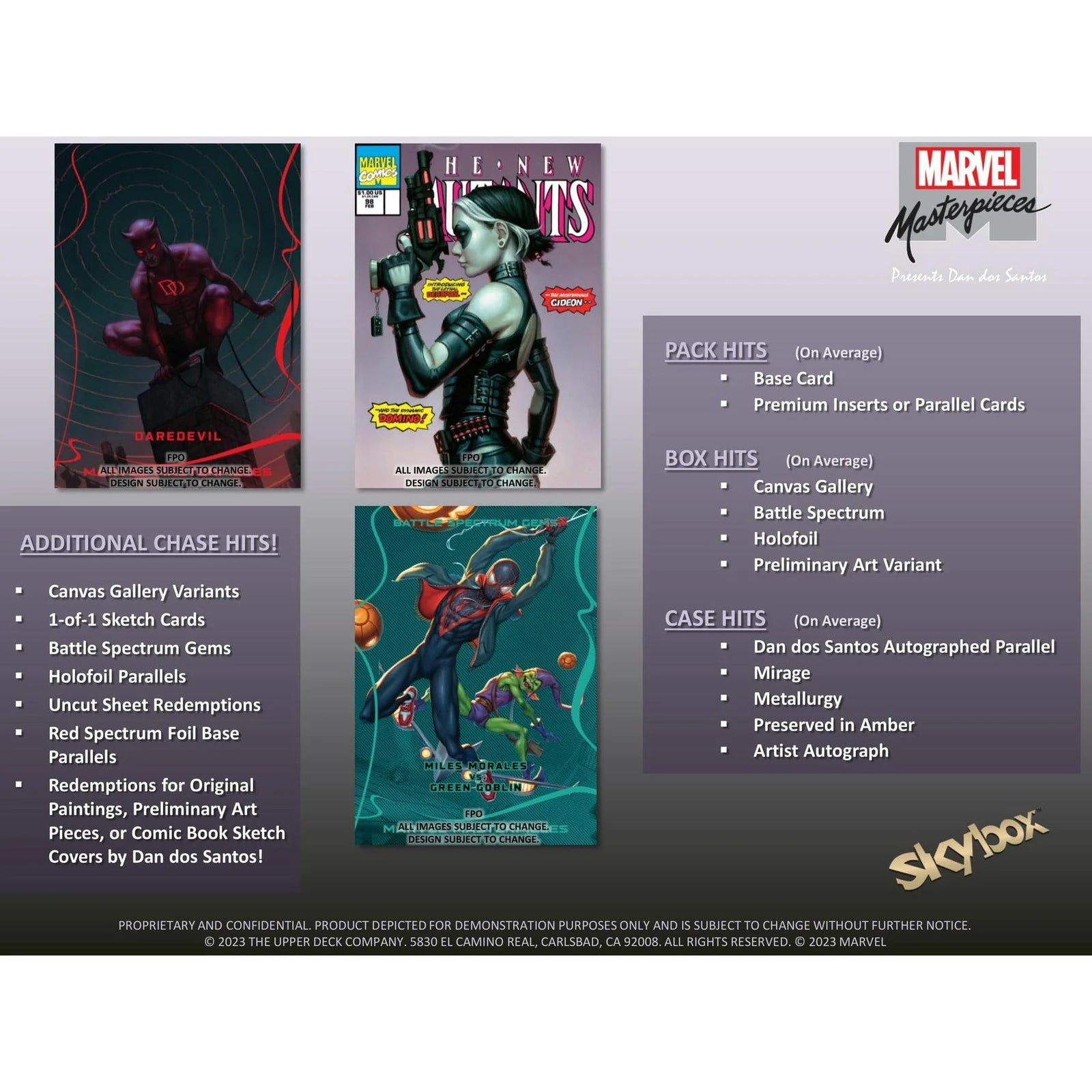 DRAFT - 2023 Upper Deck Marvel Masterpieces Hobby 12-Box Case | Dan dos Santos
