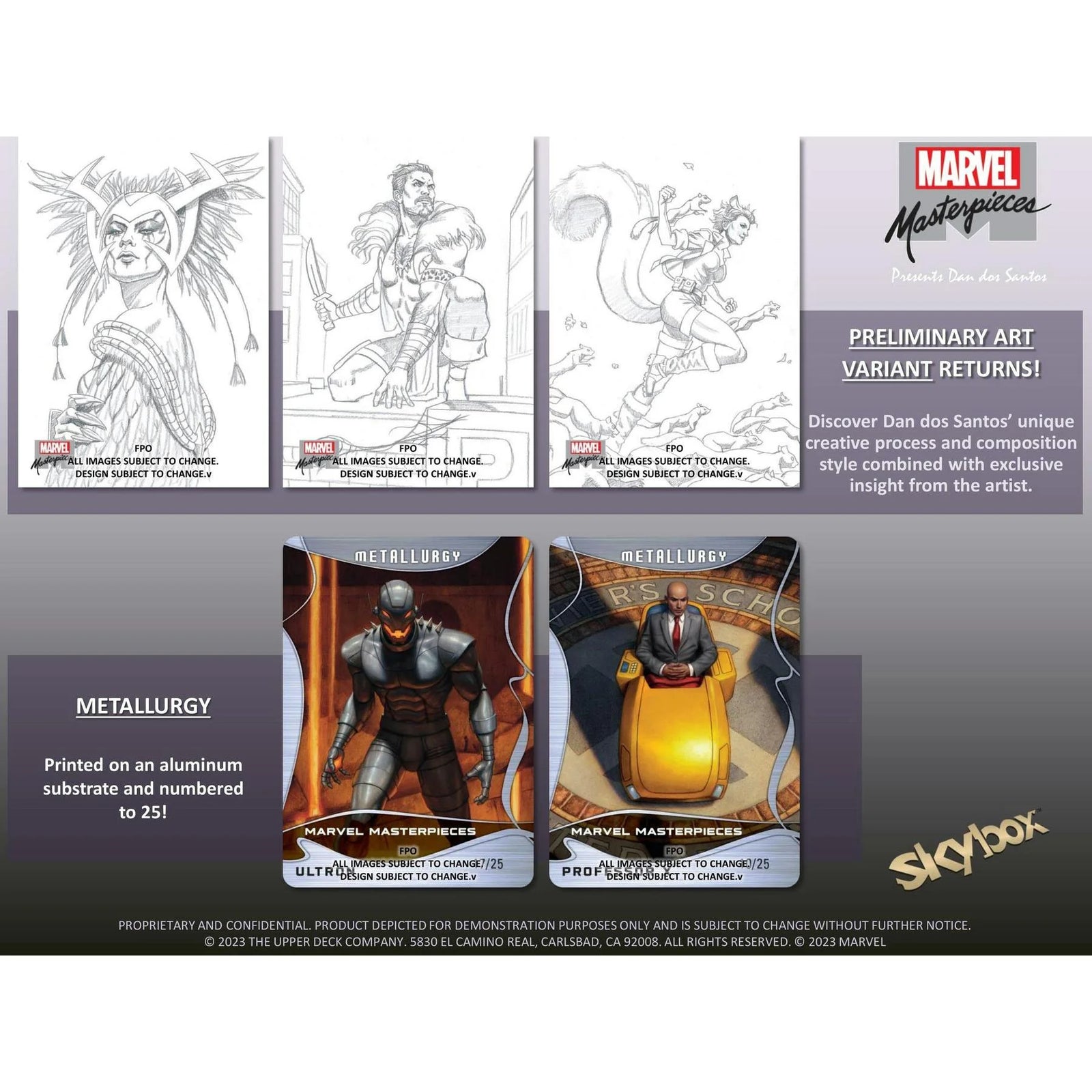 DRAFT - 2023 Upper Deck Marvel Masterpieces Hobby 12-Box Case | Dan dos Santos