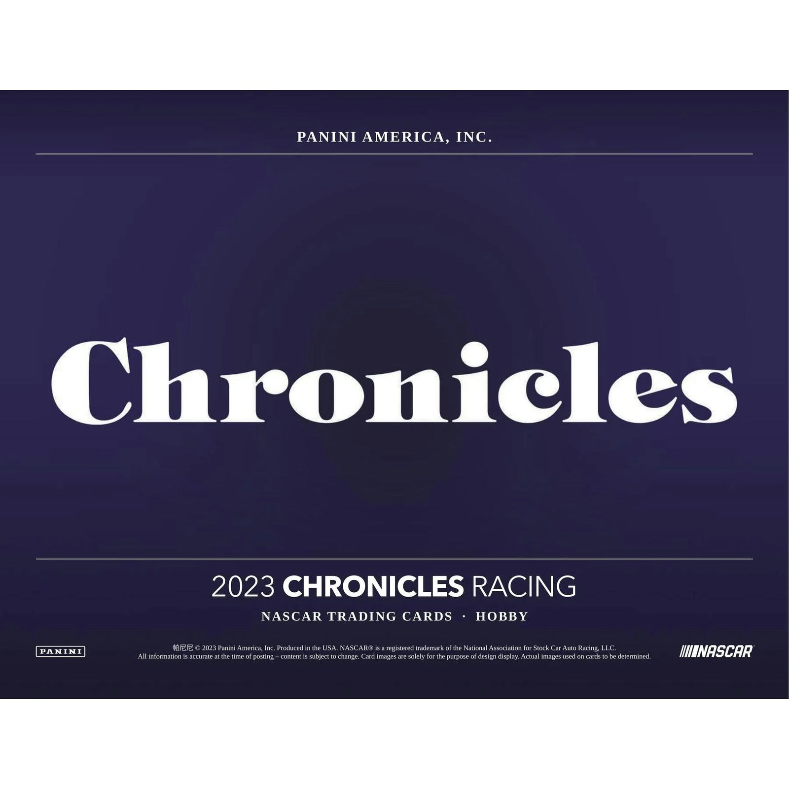 DRAFT - 2023 Panini Chronicles Racing Hobby Box