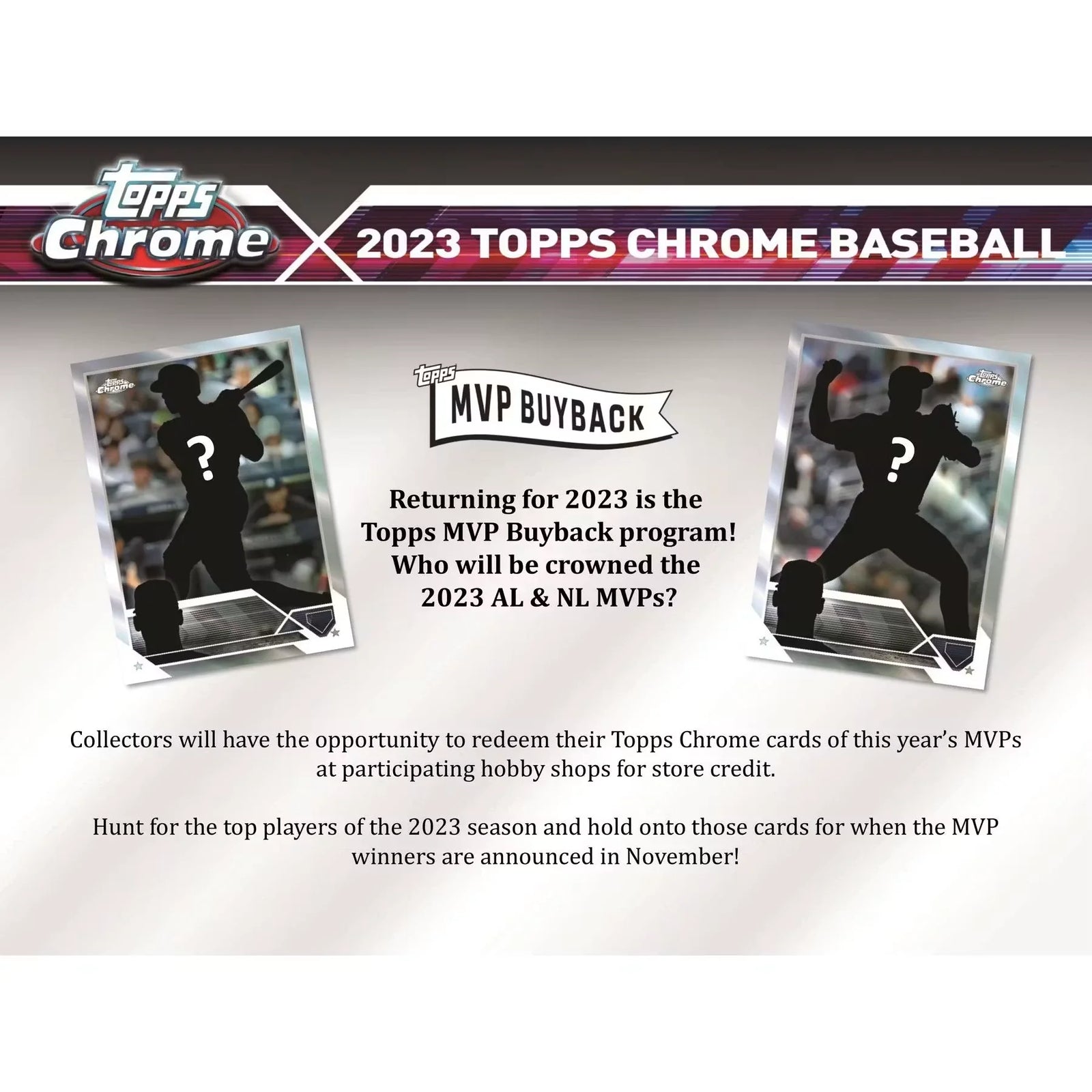 2023 Topps Chrome Baseball Hobby 12-Box Case (Ships Sealed Only)