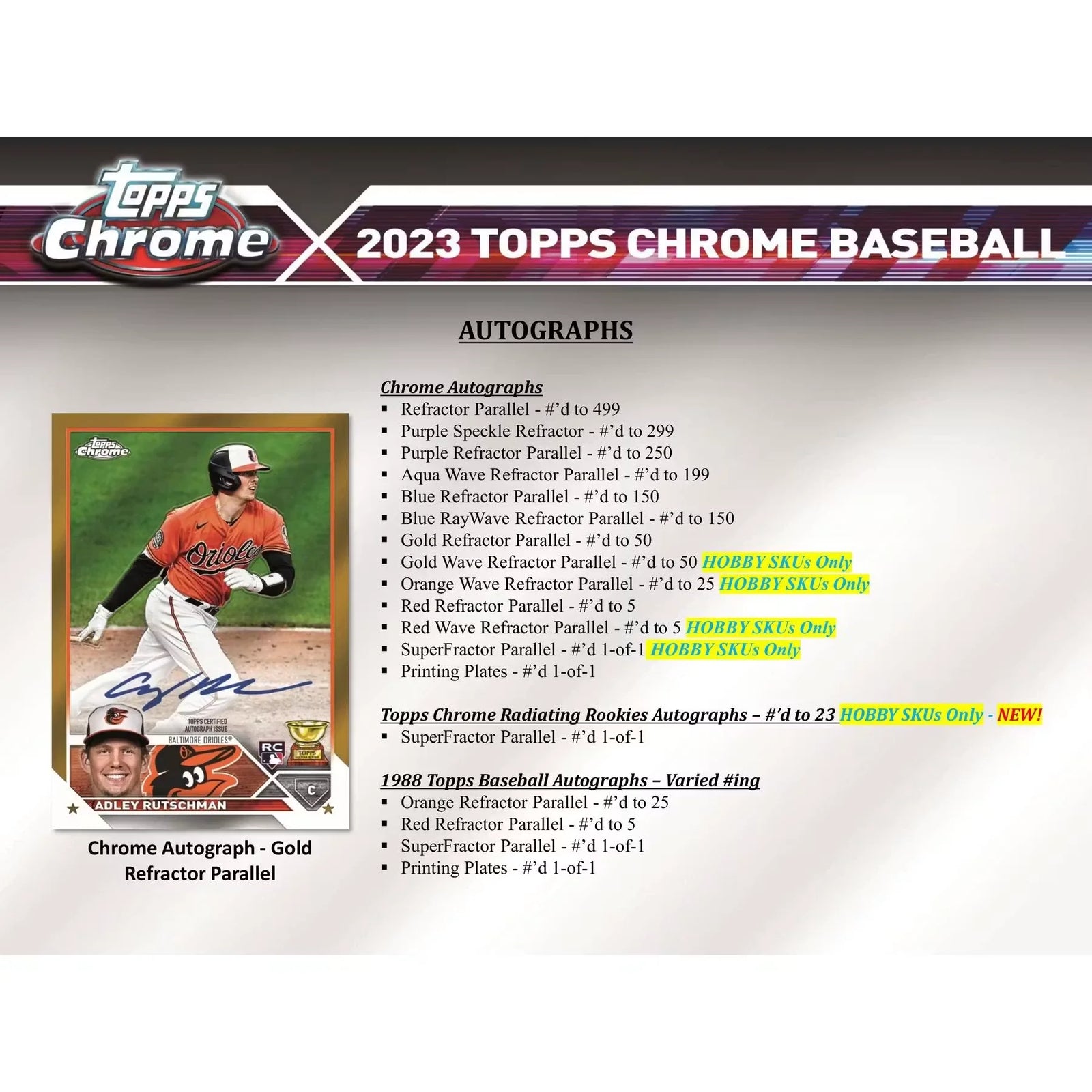 2023 Topps Chrome Baseball Hobby Jumbo 8-Box Case (Ships Sealed Only)