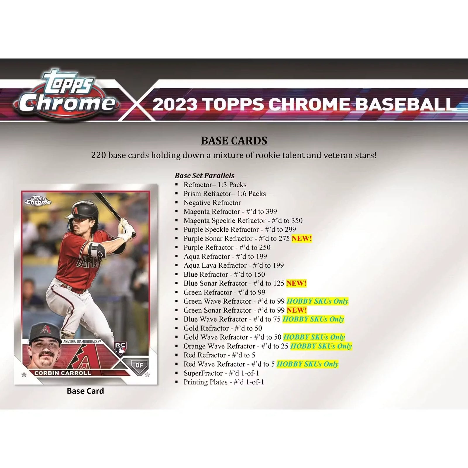 2023 Topps Chrome Baseball Hobby Jumbo 8-Box Case (Ships Sealed Only)