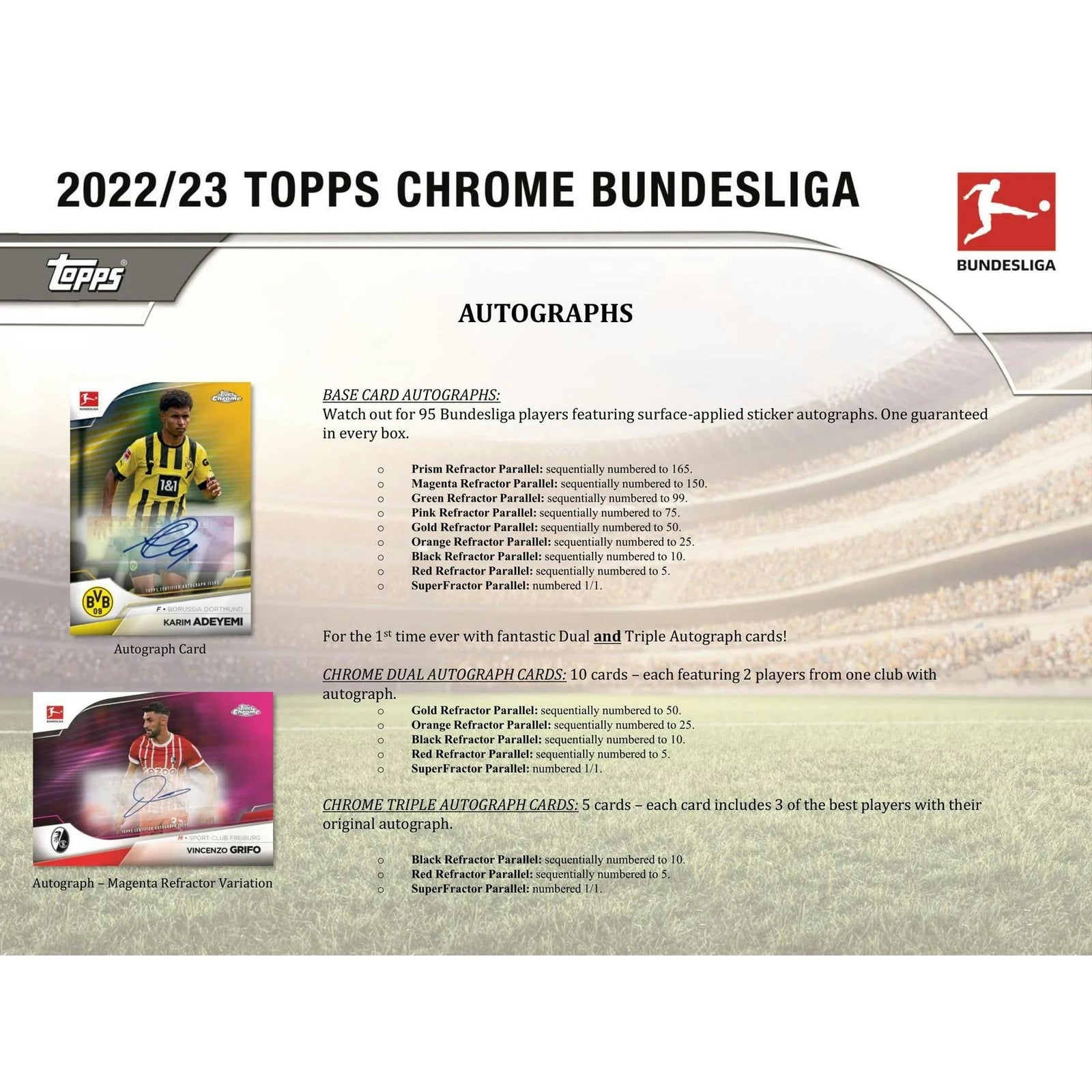 DRAFT - 2022/23 Topps Chrome Bundesliga Soccer Hobby Box | dacardworld:BVNL0MWA7W