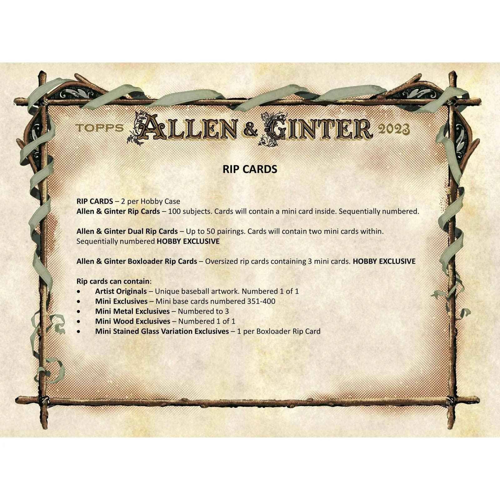 DRAFT - Just In 2023 Topps Allen & Ginter Baseball Hobby 12-Box Case