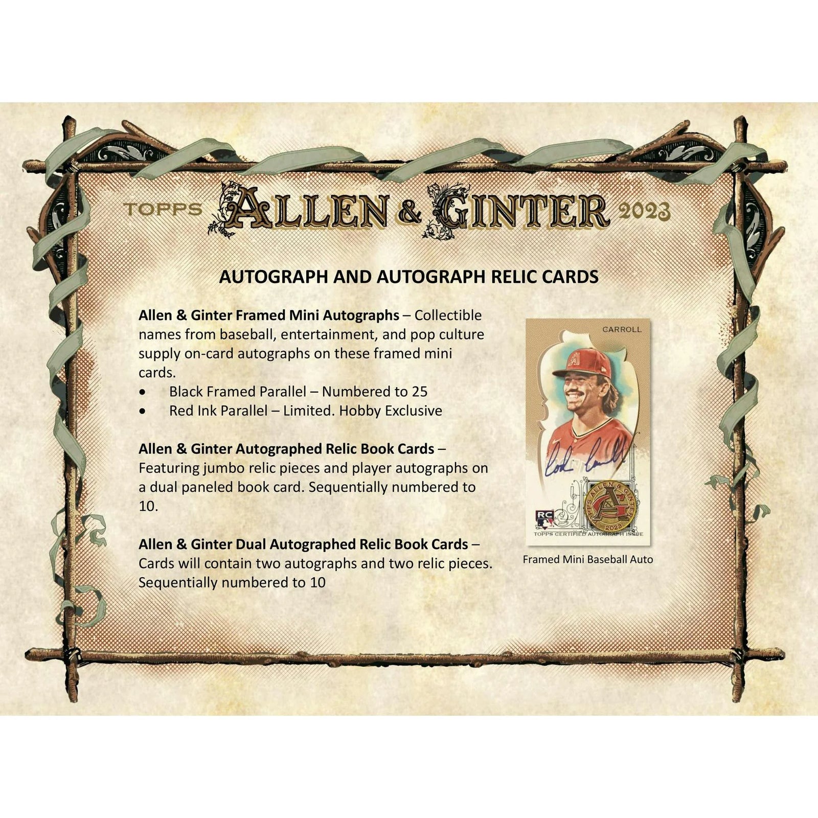 DRAFT - Just In 2023 Topps Allen & Ginter Baseball Hobby 12-Box Case