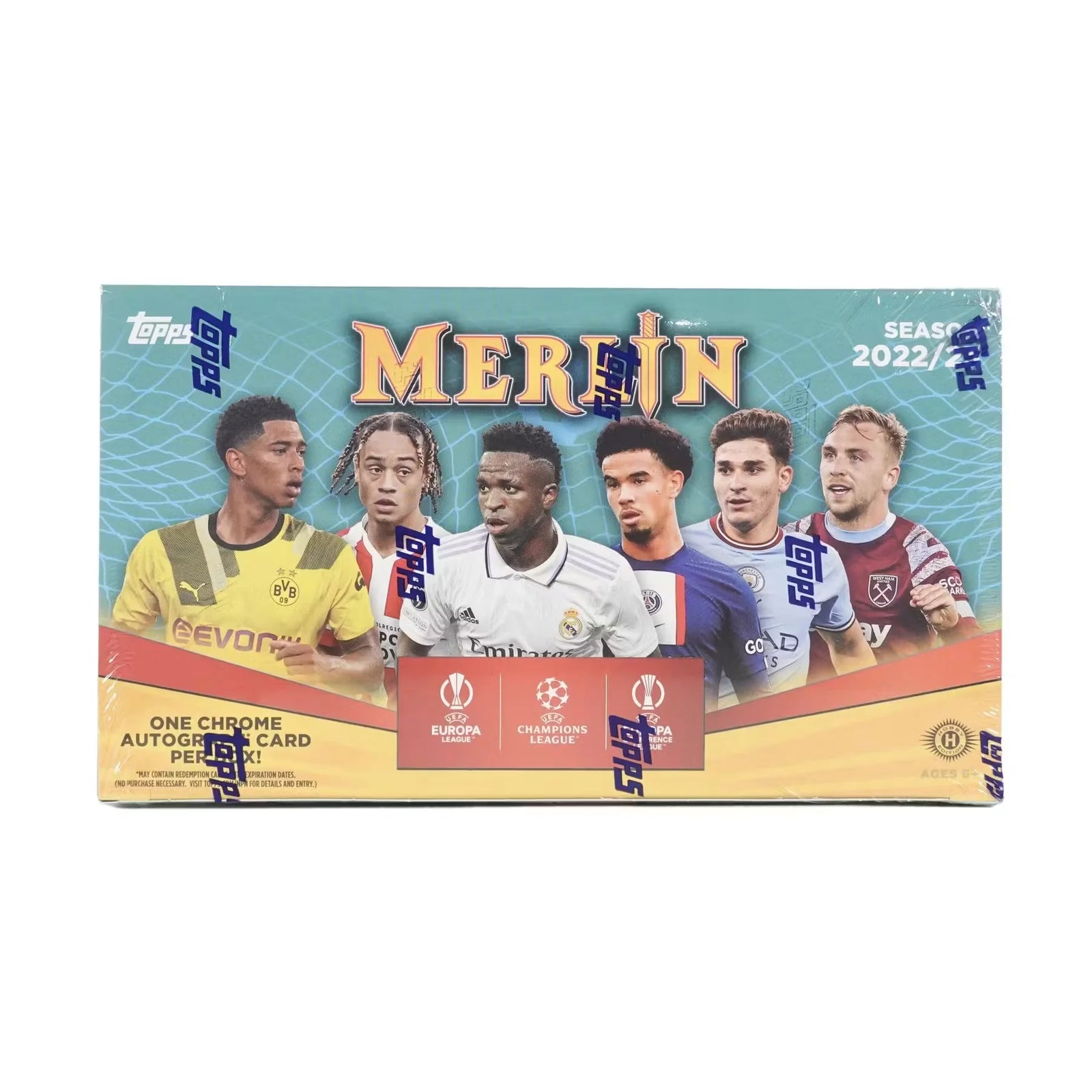 2022-23 Topps UEFA Club Competitions Merlin Chrome Hobby Box (Ships Sealed Only)