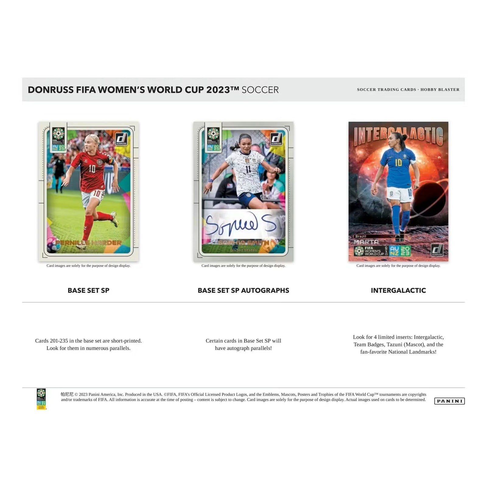2023 Panini Donruss Soccer FIFA Women's World Cup Hobby Blaster 20-Box Case (Ships Sealed Only)