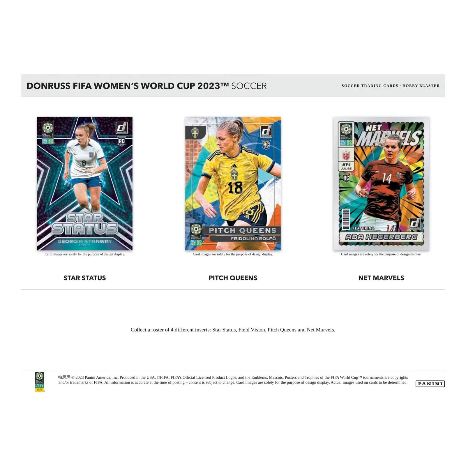 2023 Panini Donruss Soccer FIFA Women's World Cup Hobby Blaster 20-Box Case (Ships Sealed Only)