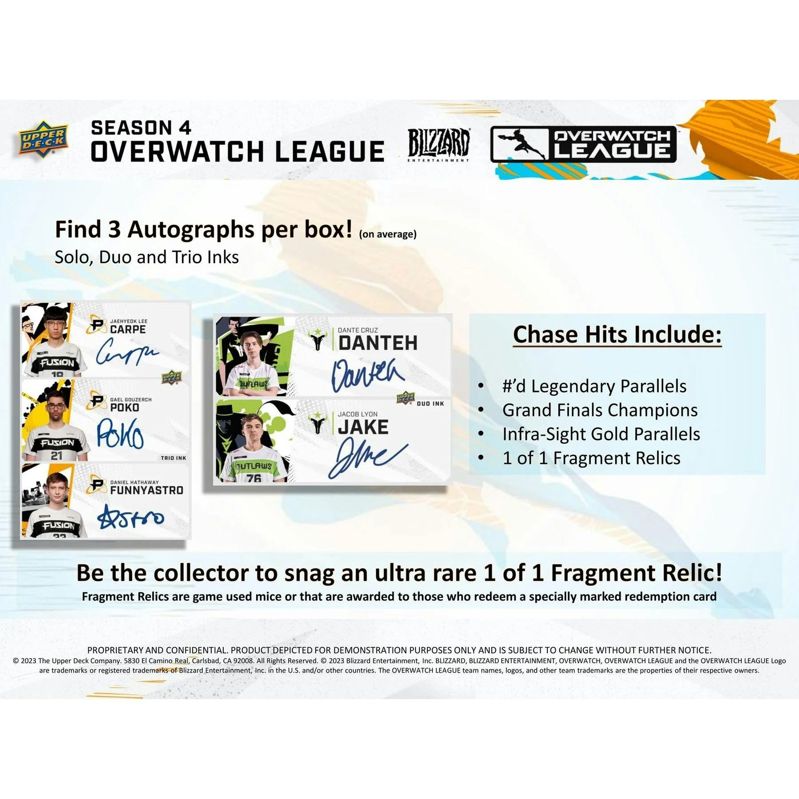 DRAFT - Upper Deck Overwatch League Season 4 Hobby 10-Box Case | 2023