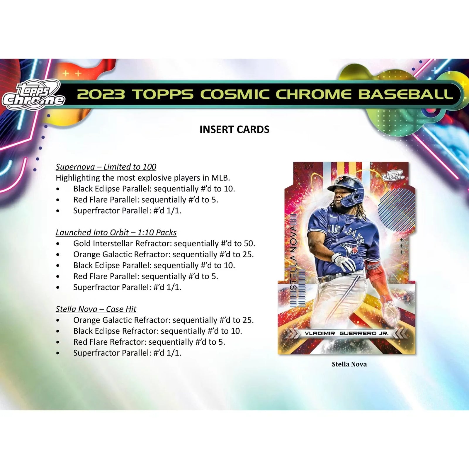 2023 Topps Cosmic Chrome Baseball Hobby 12-Box Case (Ships Sealed Only)