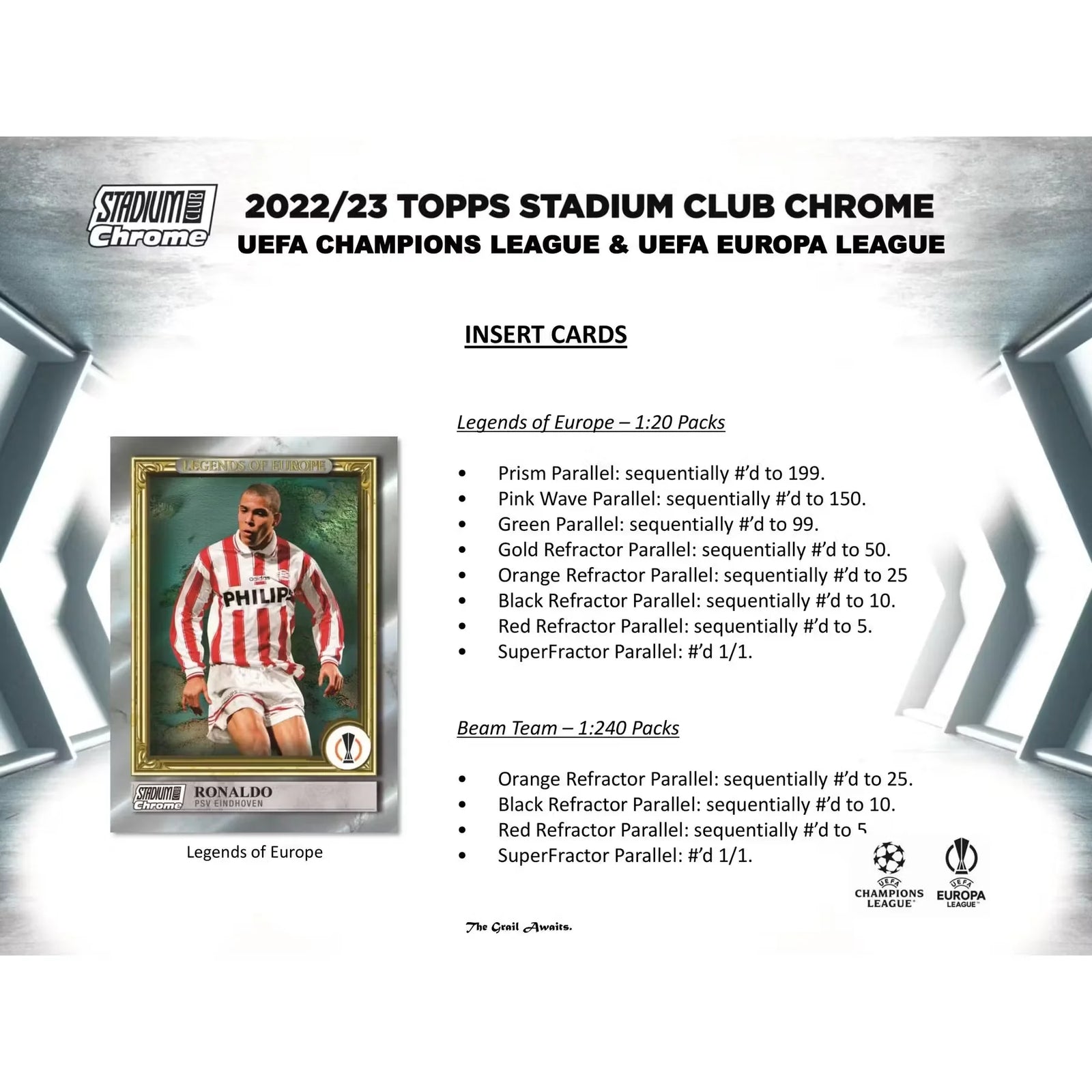 2022-23 Topps Stadium Club Chrome UEFA Club Competitions Soccer | 12-Box Hobby Case (Ships Sealed Only)