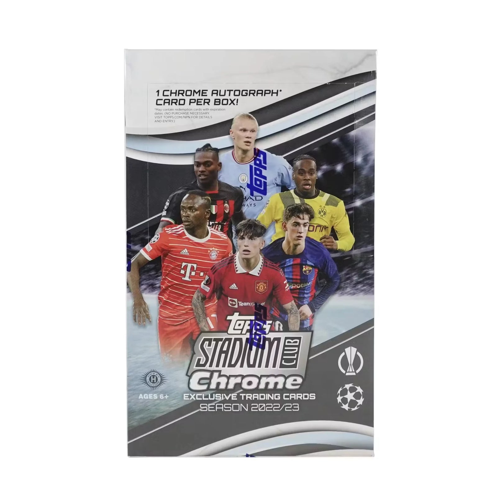 2022-23 Topps Stadium Club Chrome UEFA Club Competitions Soccer | 12-Box Hobby Case (Ships Sealed Only)
