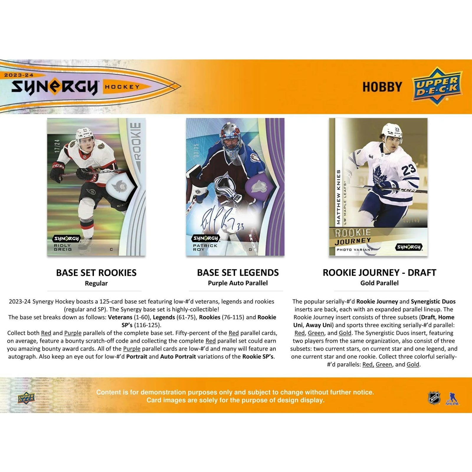 DRAFT - Just In 2023/24 Upper Deck Synergy Hockey Hobby 16-Box Case