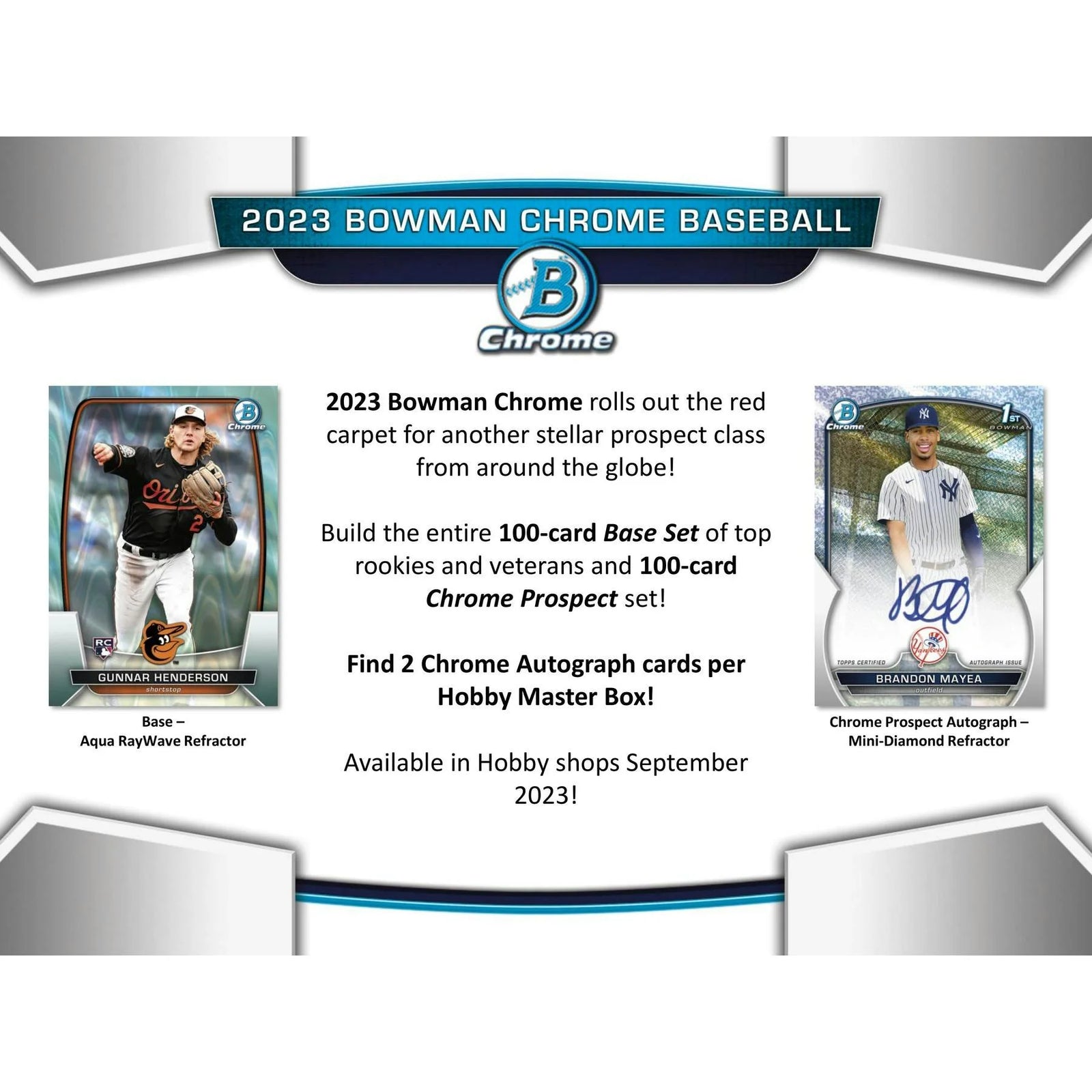 DRAFT - Just In 2023 Bowman Chrome Baseball Hobby 12-Box Case