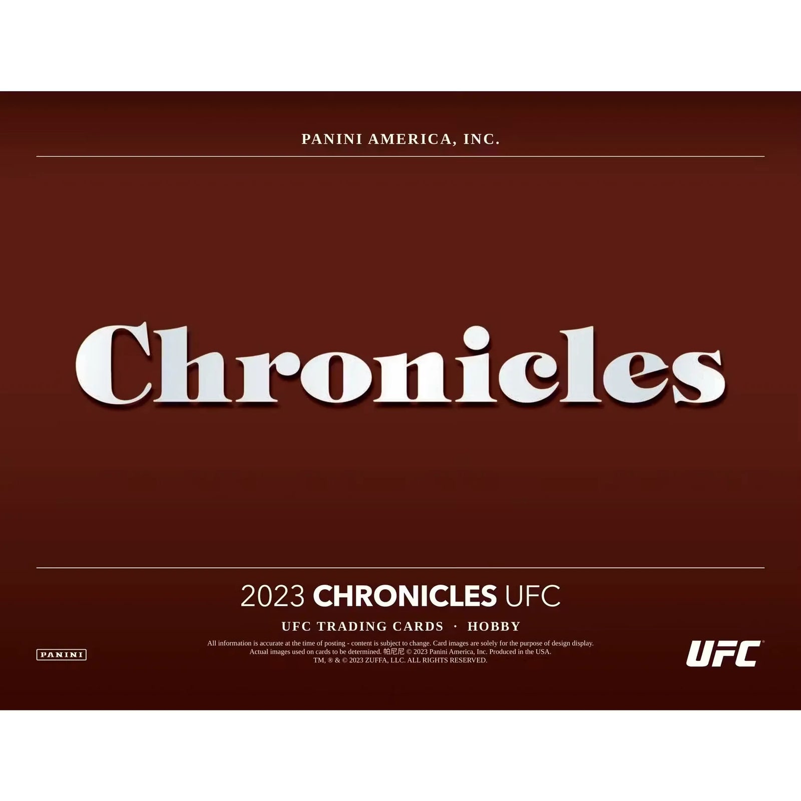 2023 Panini Chronicles UFC Hobby Box | 2 Autographs Per Box (Ships Sealed Only) - D