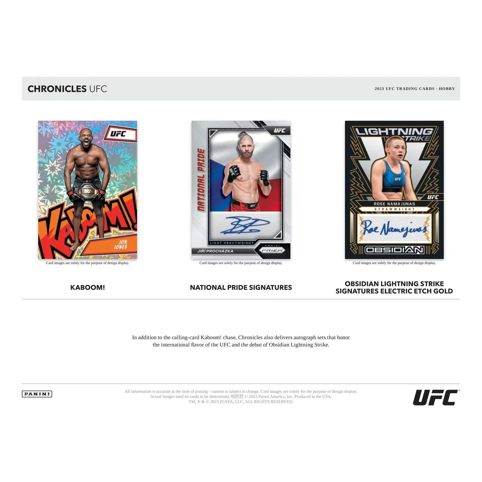 2023 Panini Chronicles UFC Hobby Box | 2 Autographs Per Box (Ships Sealed Only) - D