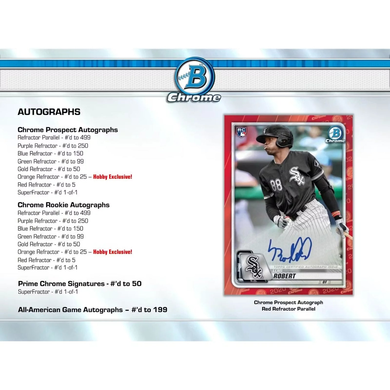 DRAFT - 2020 Bowman Chrome Baseball Hobby Box