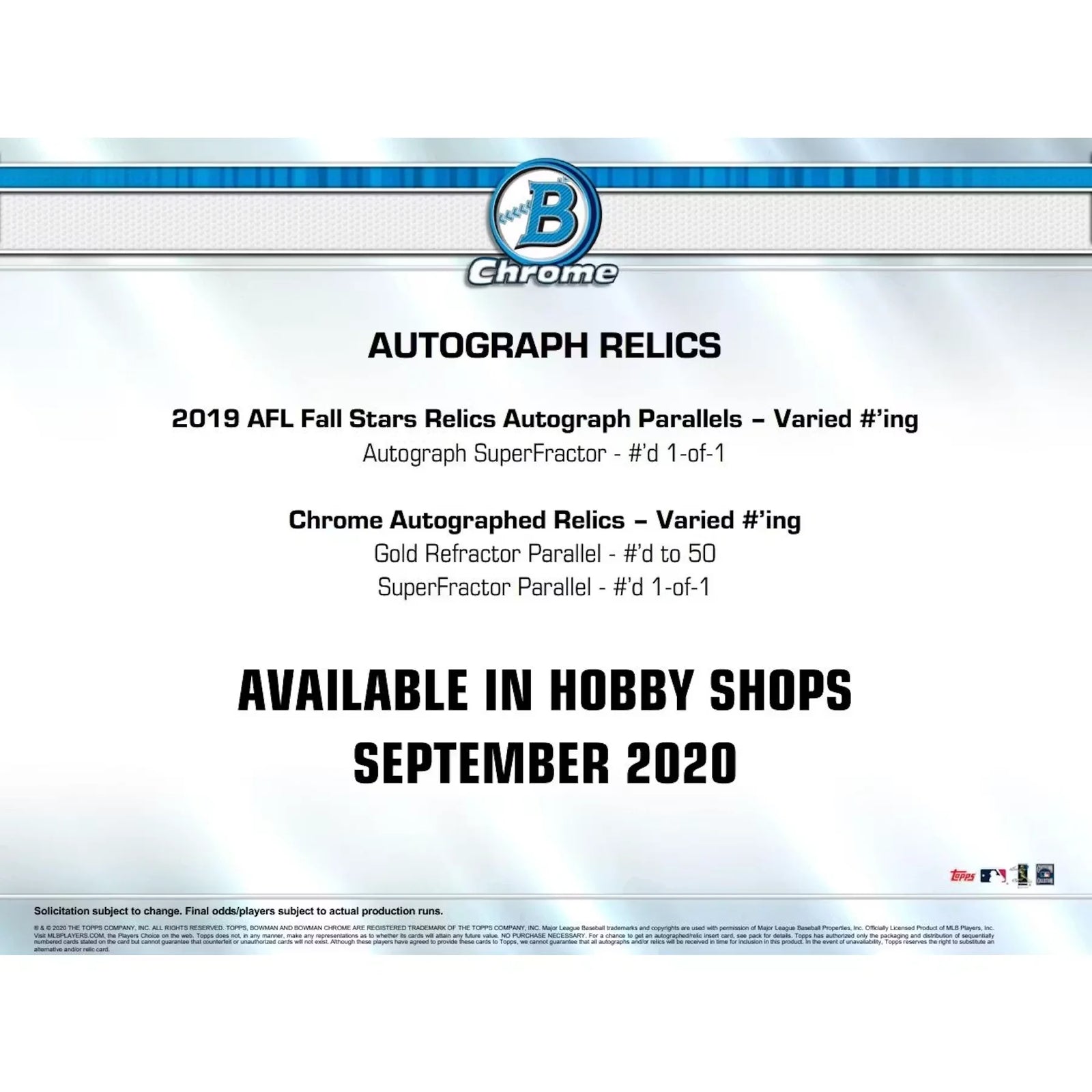 DRAFT - 2020 Bowman Chrome Baseball HTA Jumbo Box
