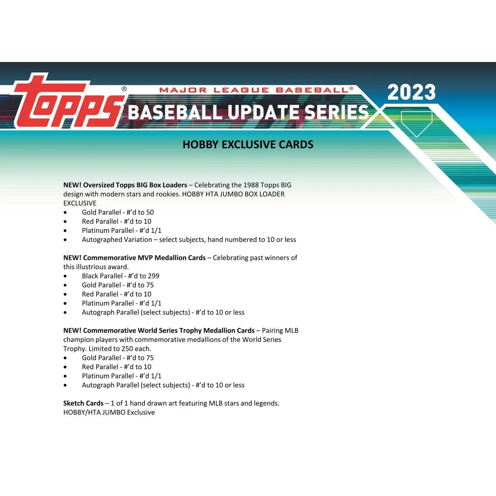2023 Topps Update Series Baseball Hobby Box (Ships Sealed Only) - D