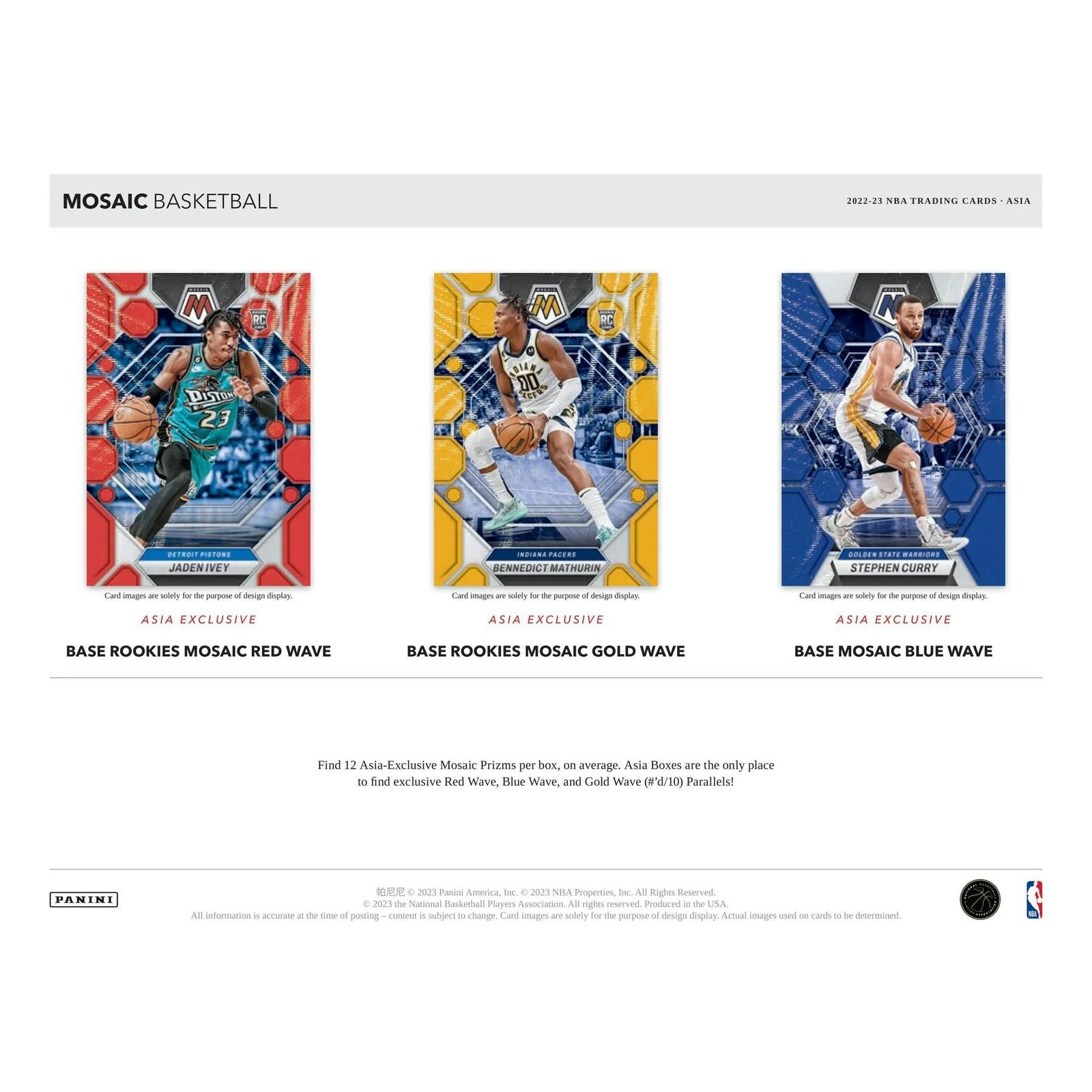 DRAFT - 2022/23 Panini Mosaic Basketball Asia Box