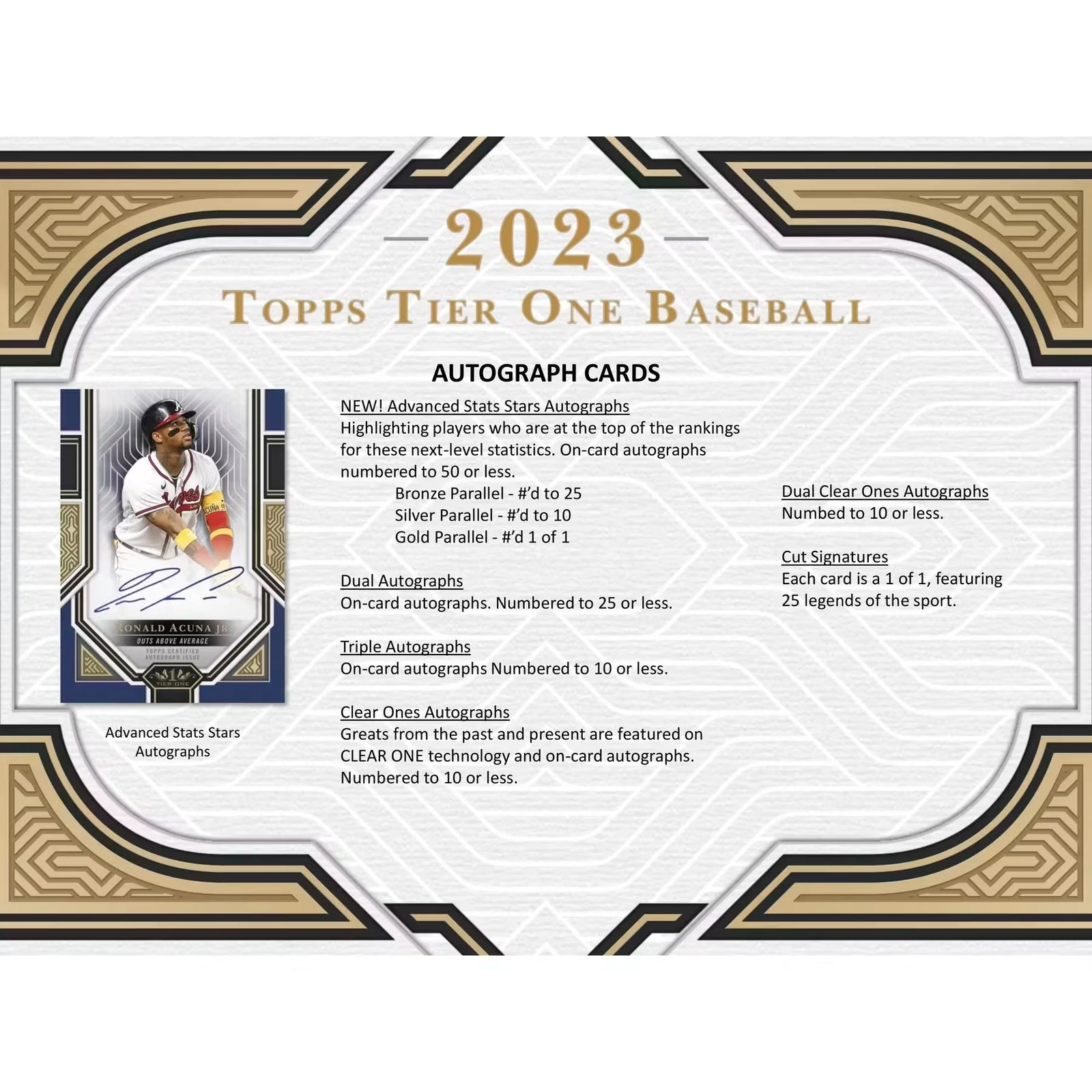 2023 Topps Tier One Baseball Hobby 12-Box Case (Ships Sealed Only)