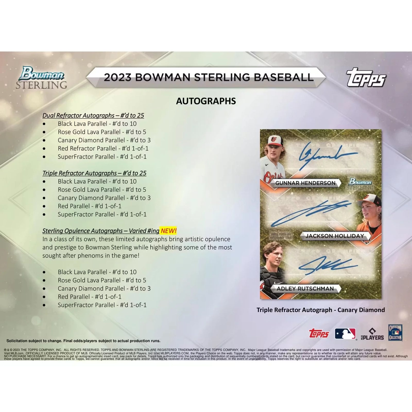 2023 Bowman Sterling Baseball Hobby Box