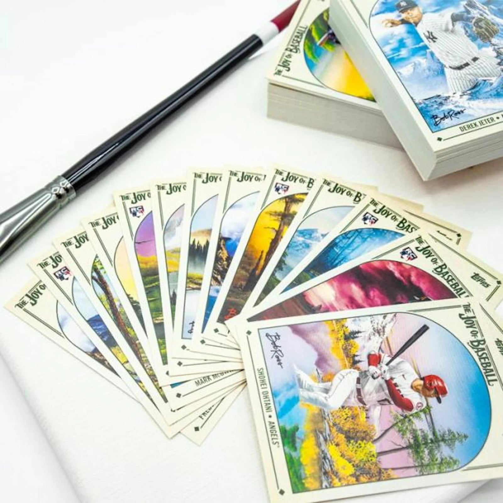 DRAFT - Just In 2023 Topps X The Joy of Baseball Bob Ross Happy Little Box