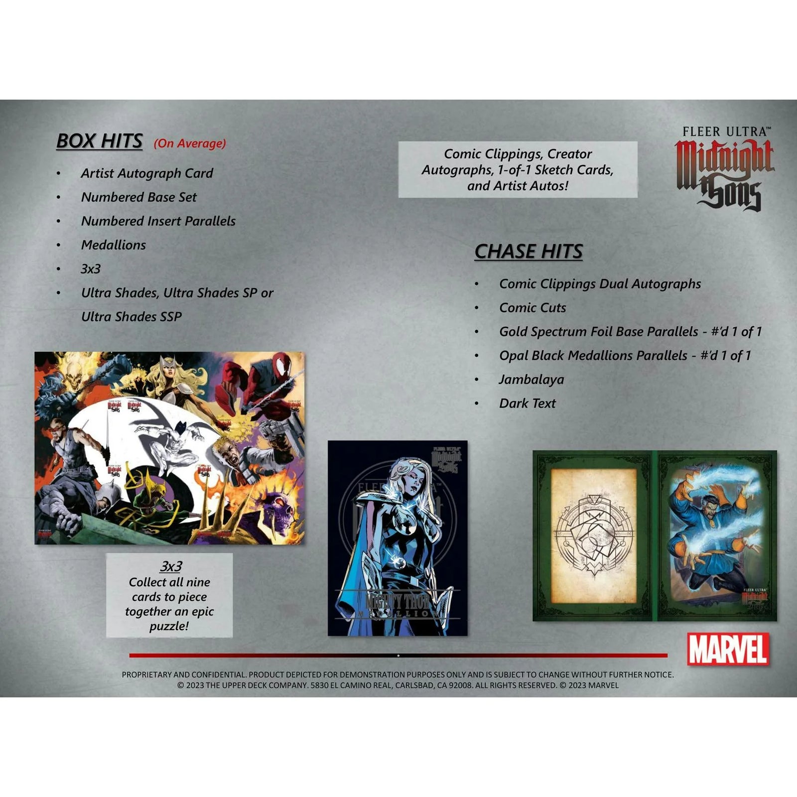 DRAFT - 2023 Upper Deck Marvel Fleer Ultra Midnight Sons Hobby Box