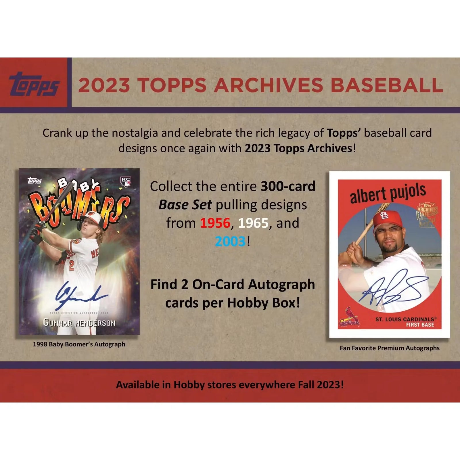 2023 Topps Archives Baseball Hobby Box (Ships Sealed Only)