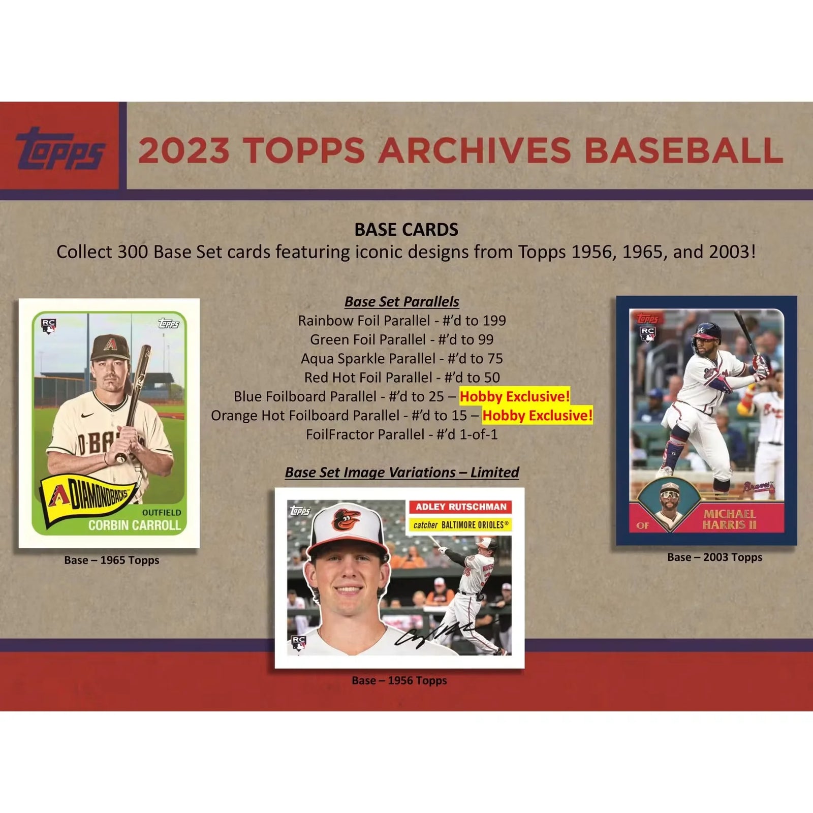 2023 Topps Archives Baseball Hobby Box (Ships Sealed Only)