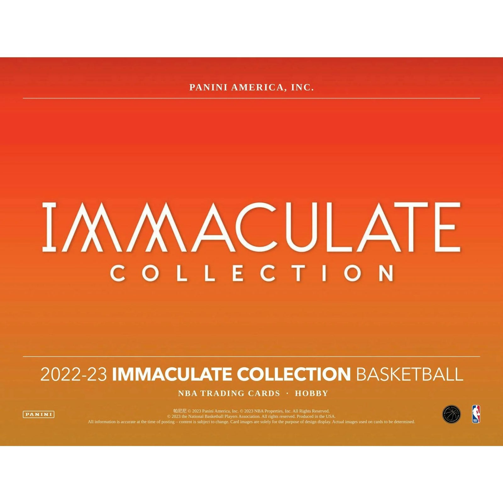 DRAFT - 2022/23 Panini Immaculate Basketball Hobby Box