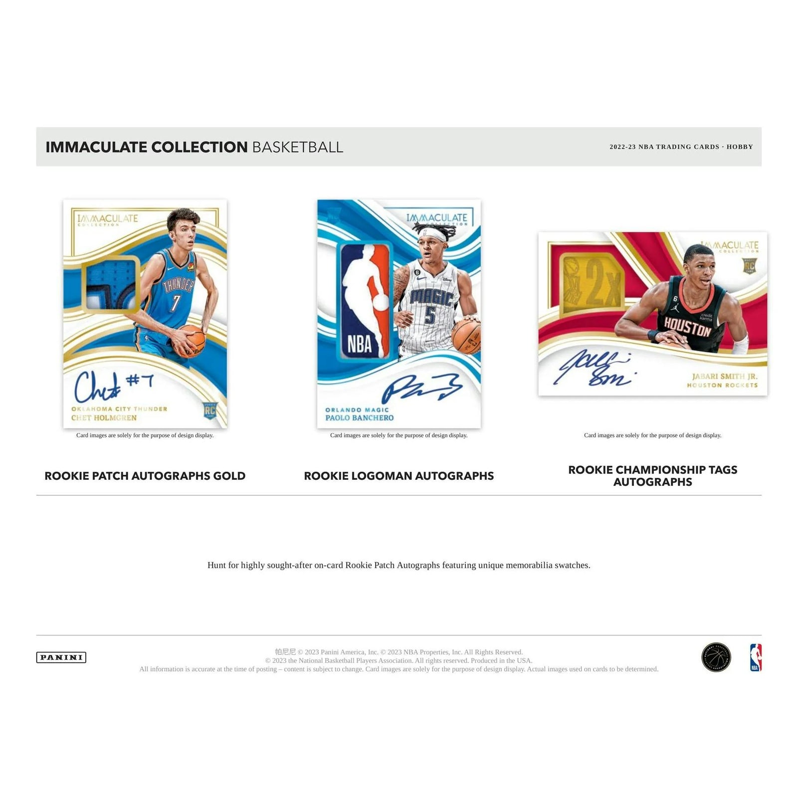 DRAFT - 2022/23 Panini Immaculate Basketball Hobby Box