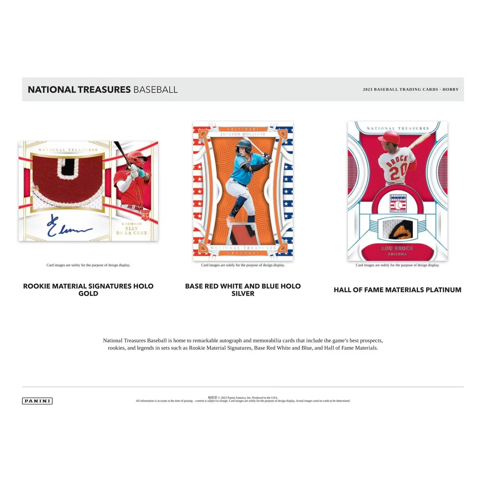 2023 Panini National Treasures Baseball Hobby Box (Ships Sealed Only)