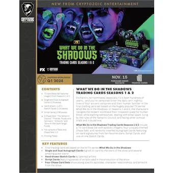 DRAFT - What We Do in the Shadows Seasons 1 & 2 Trading Cards Hobby Box | 2024 Cryptozoic