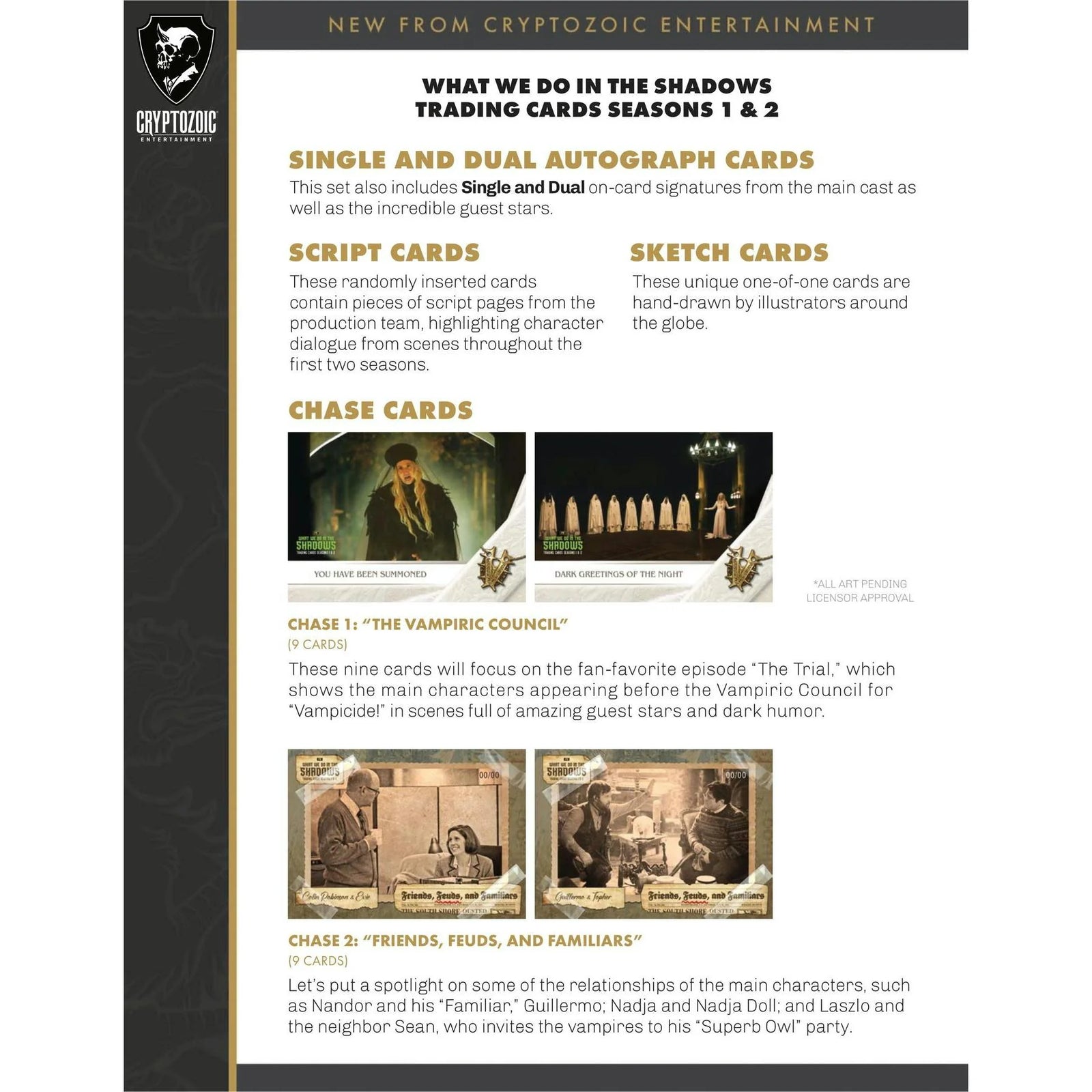 DRAFT - What We Do in the Shadows Seasons 1 & 2 Trading Cards Hobby Box | 2024 Cryptozoic