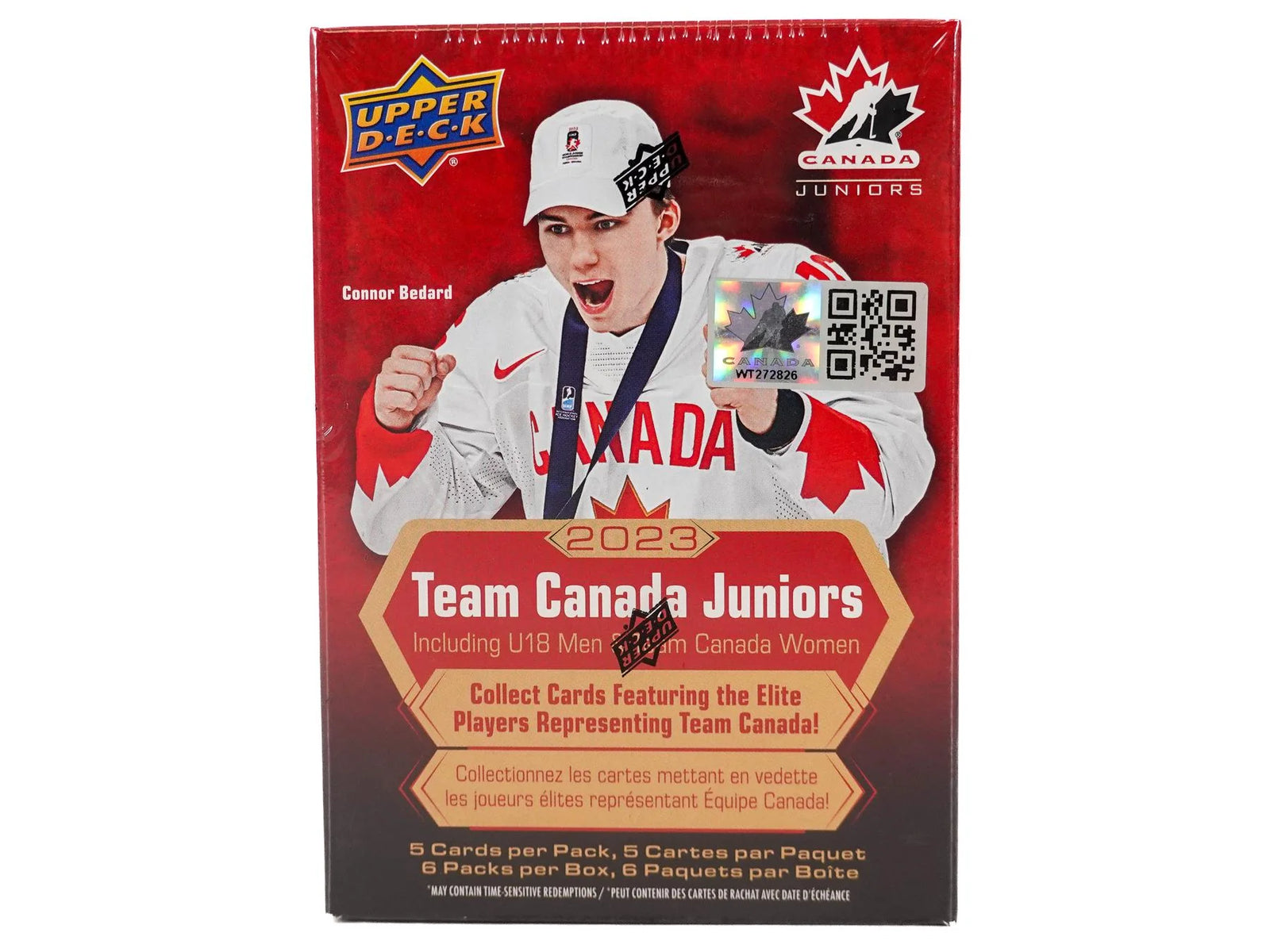 DRAFT - Just In 2023/24 Upper Deck Team Canada Juniors Hockey Blaster 20-Box Case