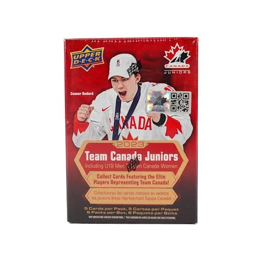 DRAFT - Just In 2023/24 Upper Deck Team Canada Juniors Hockey Blaster 20-Box Case