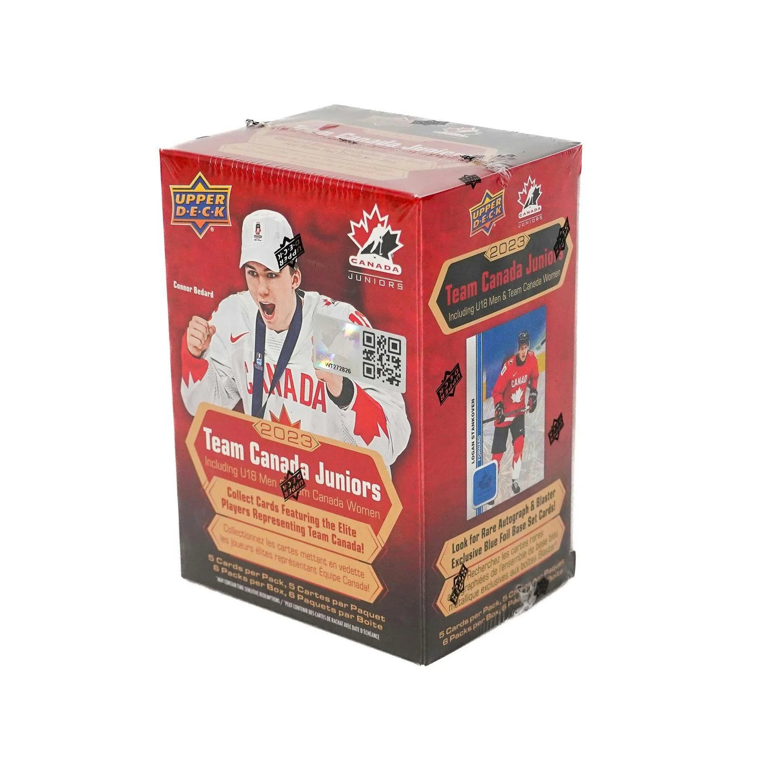 DRAFT - Just In 2023/24 Upper Deck Team Canada Juniors Hockey Blaster 20-Box Case
