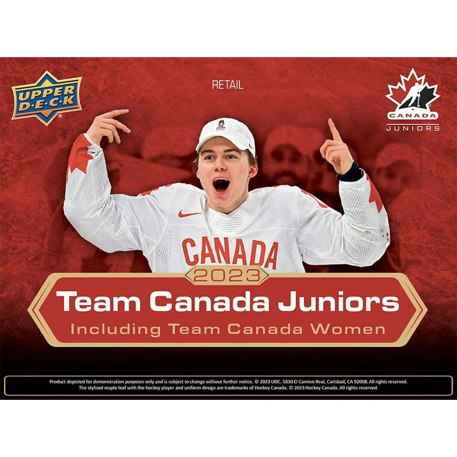 DRAFT - Just In 2023/24 Upper Deck Team Canada Juniors Hockey Blaster 20-Box Case