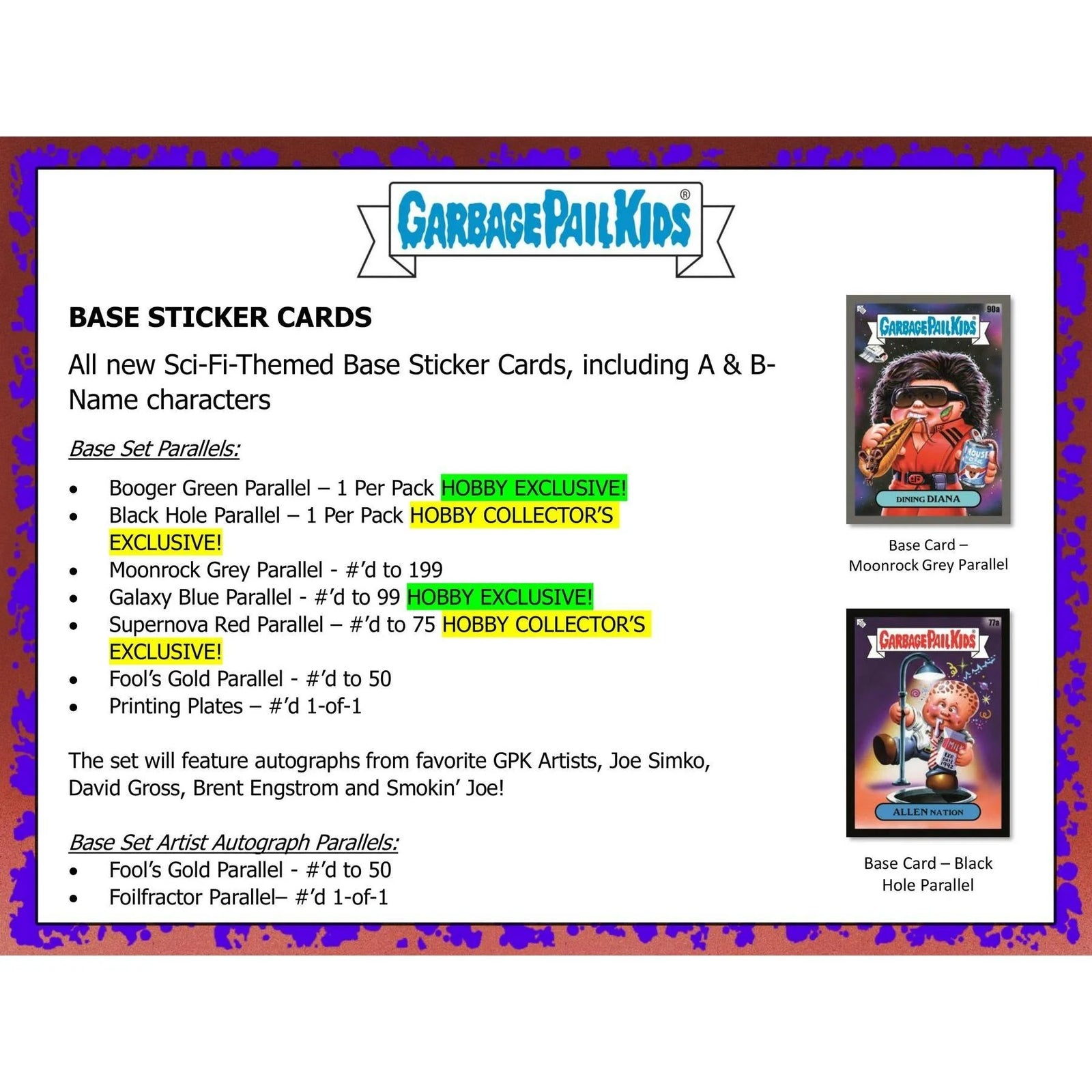DRAFT - 2023 Topps Garbage Pail Kids Series 2 InterGOOlactic Mayhem Hobby | dacardworld:BVQQ0MAU38