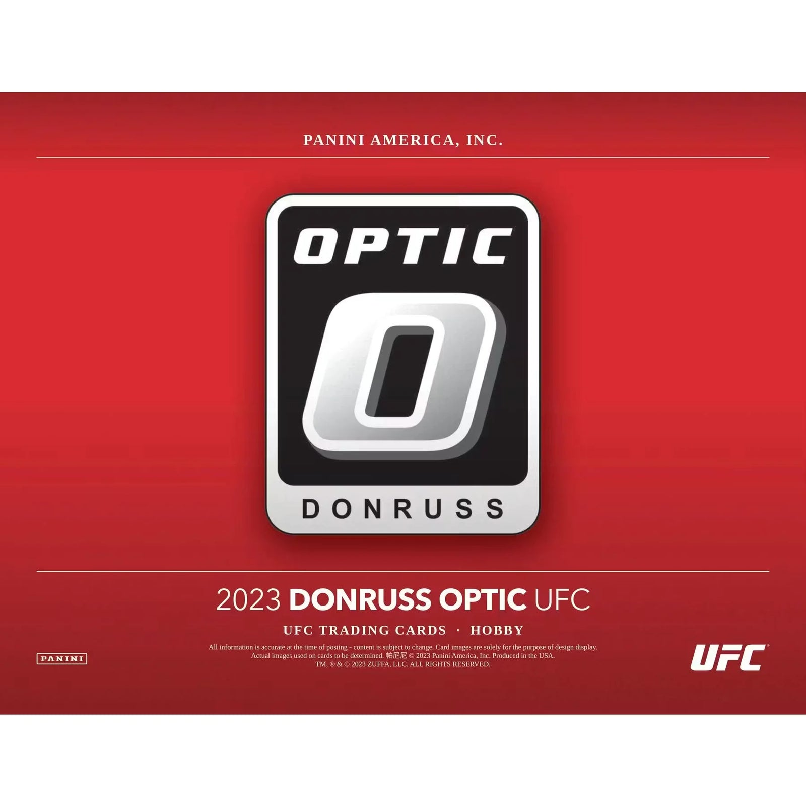 2023 Panini Donruss Optic UFC Hobby 12-Box Case (Ships Sealed Only)